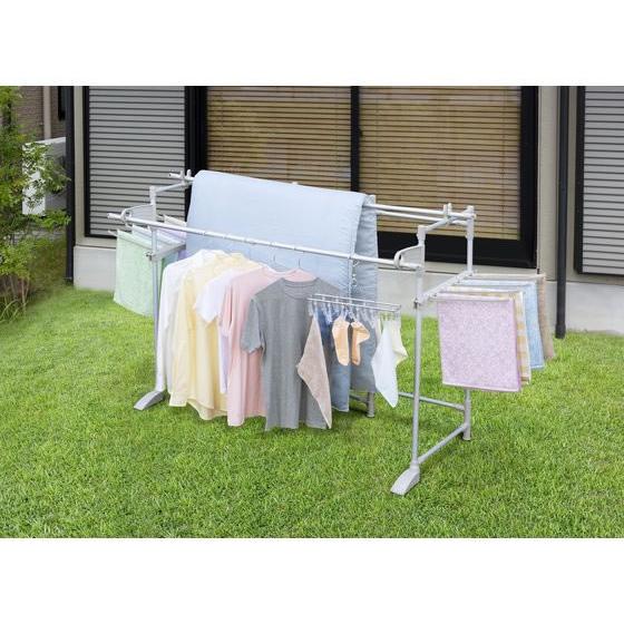 【お取り寄せ】積水樹脂 アルミ多機能ものほし台ほすおー AHD-60LG 物干し 洗濯 清掃 清掃_6