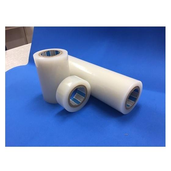【お取り寄せ】日東 アルミサッシ用表面保護フィルム 500mm×100m クリア 安全保護テープ 粘着テープ 梱包の画像