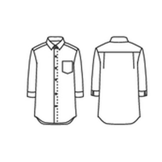 【お取り寄せ】住商モンブラン シャツ 兼用 7分袖 黒 4L SS007-93 シャツ レストラン カフェ 飲食店ユニフォーム ユニフォーム |  | 03