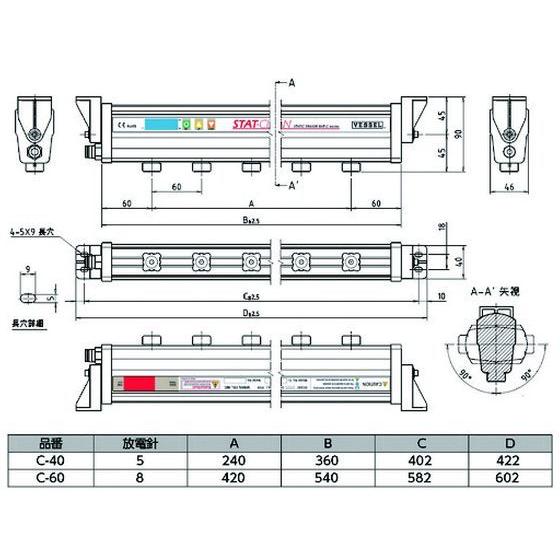 ベッセル　静電気除去ACパルス・クリーンバー　C-40