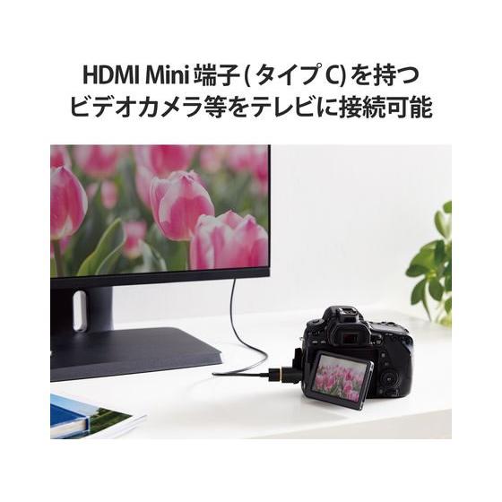 【お取り寄せ】エレコム HDMI変換アダプター(タイプA-タイプC)スリム Mini オーディオケーブル 配線｜cocodecow｜04