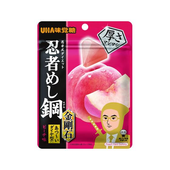 UHA味覚糖 忍者めし鋼 金剛石 ピーチ味 グミ 飴 タブレット お菓子