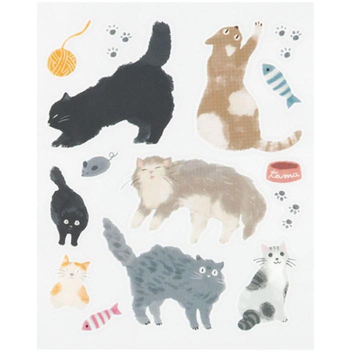 【お取り寄せ】デザインフィル 転写シール ツヤ ネコ柄 82700006 デコレーションシール デコレーショングッズ |  | 01