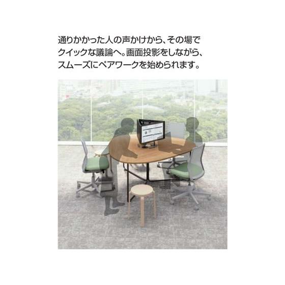 【メーカー直送】コクヨ フランカ 三角形コの字脚テーブル W1770*H900 ホワイト*ホワイト【代引不可】【組立・設置・送料無料】カフェテーブル 会議用テーブル_3