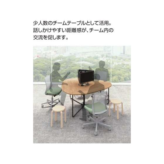 【メーカー直送】コクヨ フランカ 三角形コの字脚テーブル W1770*H900 ホワイト*ホワイト【代引不可】【組立・設置・送料無料】カフェテーブル 会議用テーブル_4