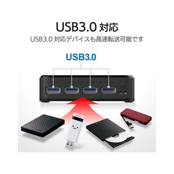 【お取り寄せ】エレコム USB3.0対応切替機 PC2台 U3SW-T2 切替機 ネットワーク機器 ＰＣ周辺機器｜cocodecow｜03