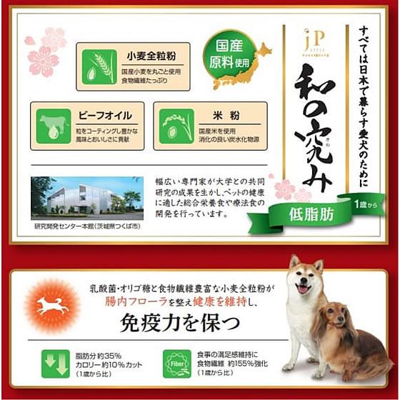 【お取り寄せ】ペットライン JPスタイル和の究み 小粒 低脂肪 1歳から1.8Kg プレミアムフード 犬 ペット ドッグ｜cocodecow｜03