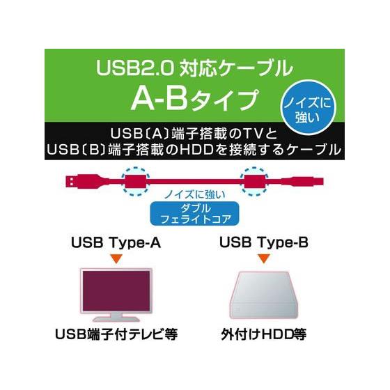 【お取り寄せ】エレコム USB VIDEOケーブル USB2.0 A-B 2m DH-AB2F20BK｜cocodecow｜04