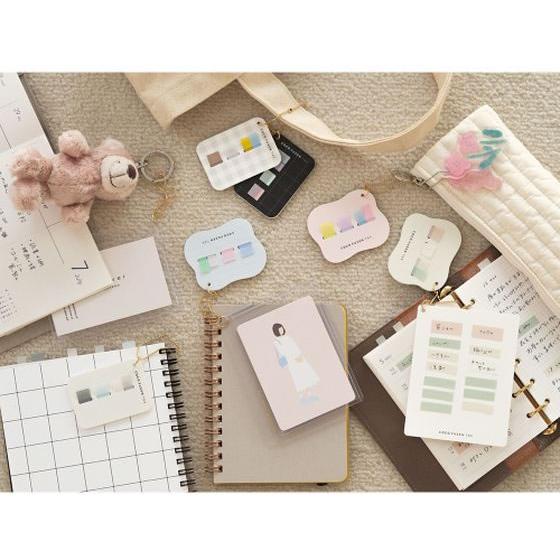 【お取り寄せ】カンミ堂 ココフセン タス チャームふせん リフィル ホワイトグレー CFT-A-921 デザインふせん ふせん インデックス メモ ノート |  | 01