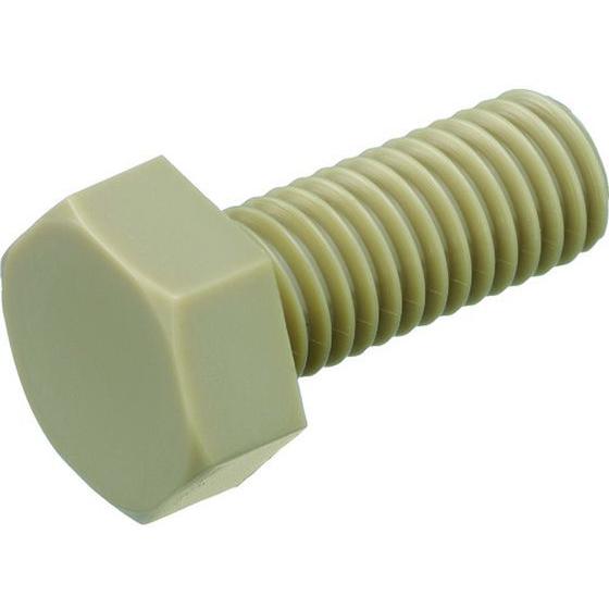 TRUSCO ポリエーテルエーテルケトン 六角ボルト M4×10 50本入 BPEEK-BTM4X10 ボルト 素材 ねじ 釘 作業 工具