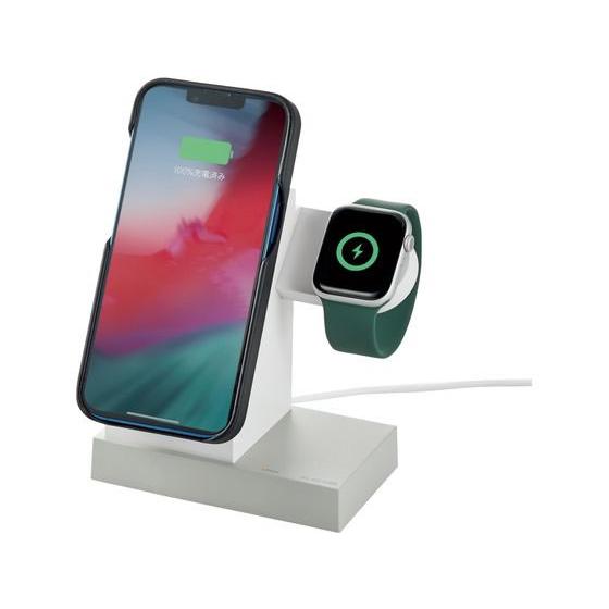 【お取り寄せ】エレコム マグネットワイヤレス充電スタンド Apple Watch 7.5W ホワイト | ELECOM