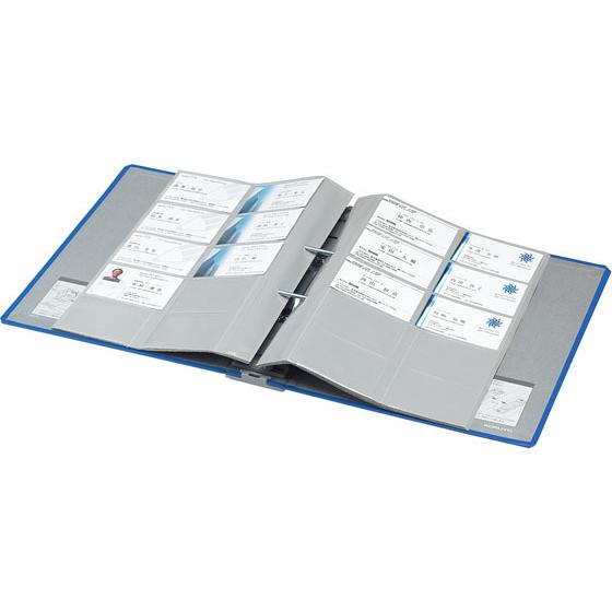 【お取り寄せ】コクヨ ガバット名刺ホルダー 替紙式 青 A4 メイ-GT680B 名刺フォルダー本体 差替式２穴タイプ 名刺フォルダー ポストカードホルダー ファイル | KOKUYO | 04