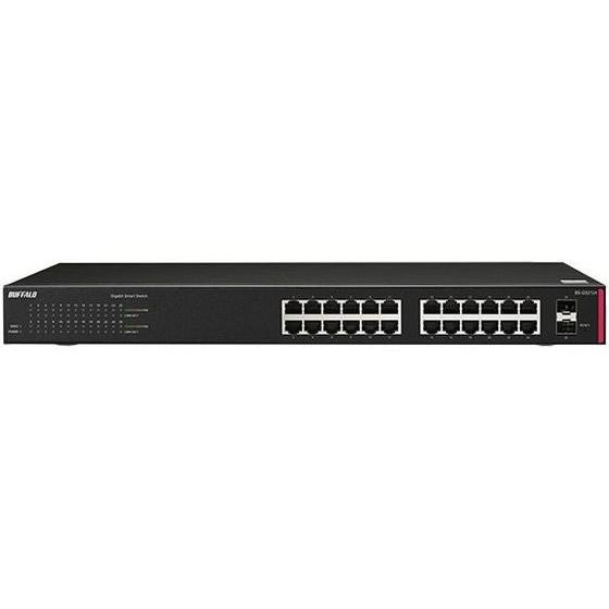 【お取り寄せ】バッファロー 法人向け レイヤー2 Giga スマートスイッチ 24ポート ブラック スイッチングハブ ネットワーク機器 パソコン 家電_1