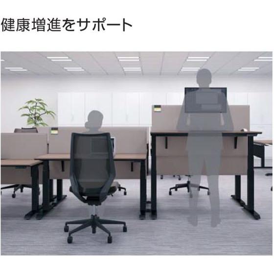 【メーカー直送】コクヨ デスク シークエンス 平机ソフト Fレバー W1350 ナチュラルオーク【代引不可】【組立・設置・送料無料】電動昇降デスク