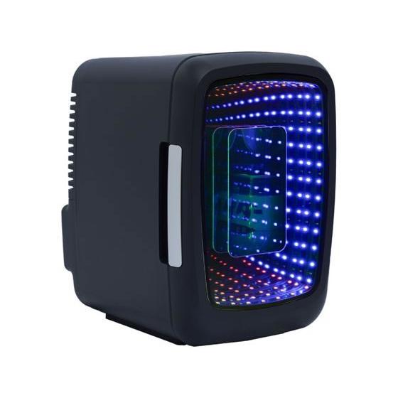 【お取り寄せ】THANKO インフィニティミラー卓上冷蔵庫4L ブラック LESEREHBK 冷蔵庫 冷凍庫 キッチン家電 | THANKO