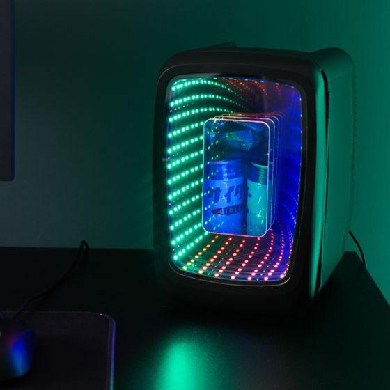 【お取り寄せ】THANKO インフィニティミラー卓上冷蔵庫4L ブラック LESEREHBK 冷蔵庫 冷凍庫 キッチン家電 | THANKO | 03