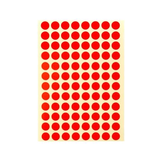 【お取り寄せ】オキナ パリオシール 丸シール 3号 赤 576片×5袋 PS308 デコレーションシール｜cocodecow｜02