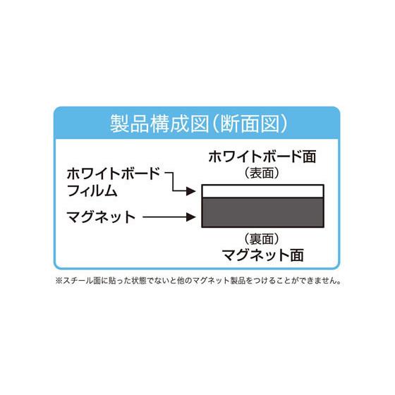 【お取り寄せ】マグエックス マグネット原反ロール ホワイトボード用 900幅 マグネットシート つやなしタイプ マグネット 掲示物留め 吊下げ ＰＯＰ 掲示_4