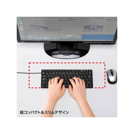 【お取り寄せ】サンワサプライ USBスリムキーボード(テンキーなし・ブラック) SKB-SL18BKN キーボード マウス 入力機器 パソコン 家電 |  | 03