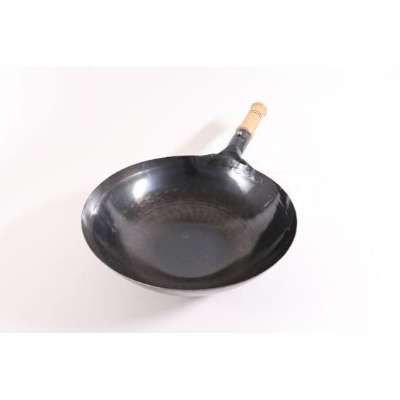お取り寄せ】山田工業所 鉄打出木柄片手中華鍋36cm 北京鍋 中華鍋 鍋