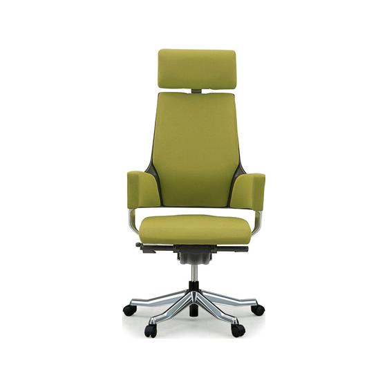 【メーカー直送】MERRYFAIR デルフィ2ファブリック ハイバック オリーブ 137098【代引不可】【お客様組立】肘付き 固定肘タイプ 布張りチェア オフィスチェア | MERRYFAIR