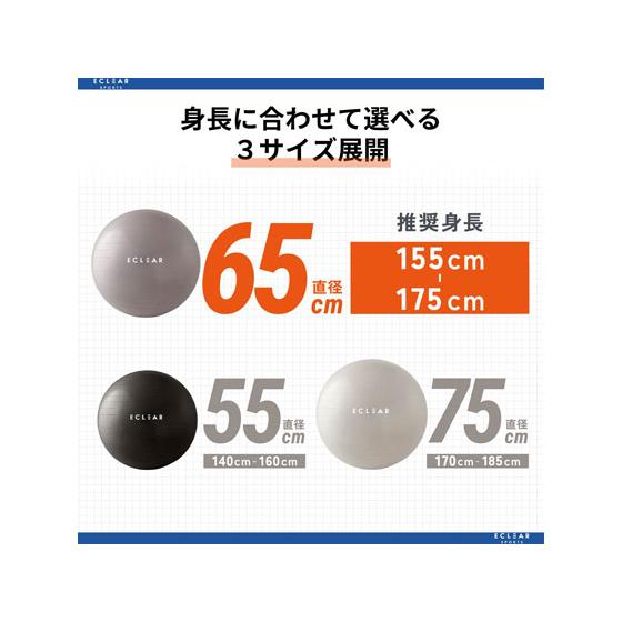 【お取り寄せ】エレコム バランスボール 65cm グレー HCF-BB65GY 美容 健康グッズ 日用雑貨 | ELECOM | 02