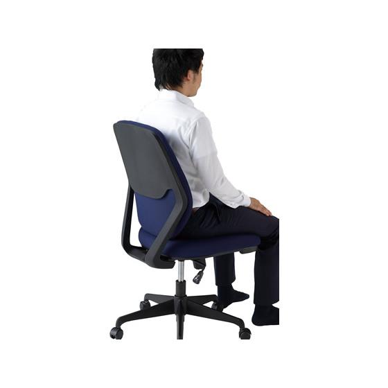 【メーカー直送】イノウエ オフィスチェア ブラック LUX-39 BK【代引不可】【お客様組立】肘なし 布張りチェア オフィスチェア オフィス家具_1