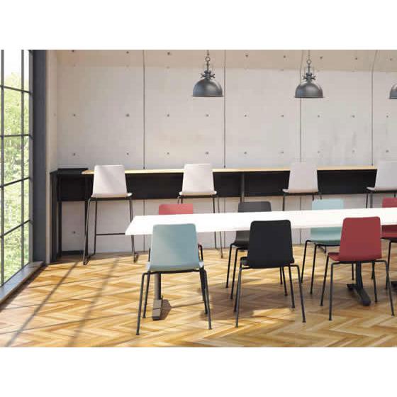 【メーカー直送】コクヨ/ミケット 4本ブラック脚 ティンバーミディアム 座ペールテラコッタ【代引不可】【組立・設置・送料無料】 ティンバーミディアム