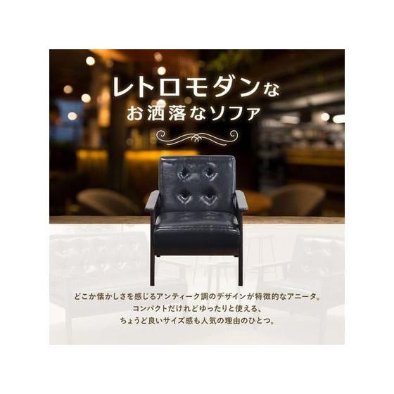 【メーカー直送】Netforce 応接ソファ アニータ 1人掛け ANITA-1-2-BRBK【代引不可】【お客様組立】応接ソファ テーブル 応接セット 受付カウンターの画像