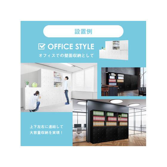 【メーカー直送】Netforce ファシル パーソナルロッカー 6人用 3列2段 ブラック FH-6-2【代引不可】【お客様組立】スチールロッカー キャビネット オフィス家具の画像
