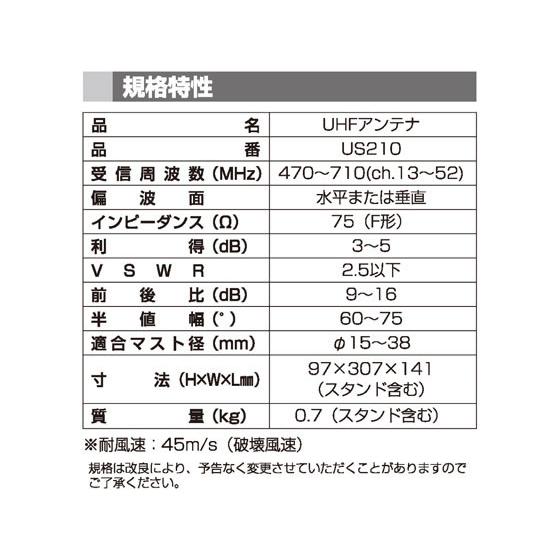 DXアンテナ UHF平面アンテナ 強電界・中電界地用 20素子 UH20A アンテナ アンテナ 配線｜cocodecow｜03