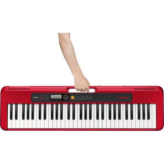 【お取り寄せ】カシオ計算機 Casiotone 電子キーボード レッド CT-S200RD 音楽 学童用 運動 教材 学童の画像