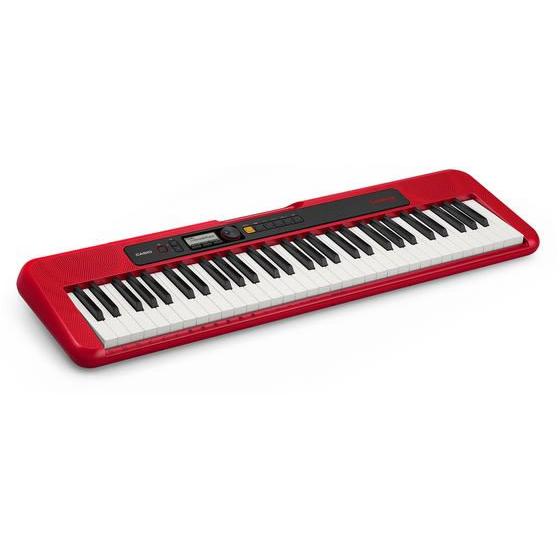 【お取り寄せ】カシオ計算機 Casiotone 電子キーボード レッド CT-S200RD 音楽 学童用 運動 教材 学童の画像