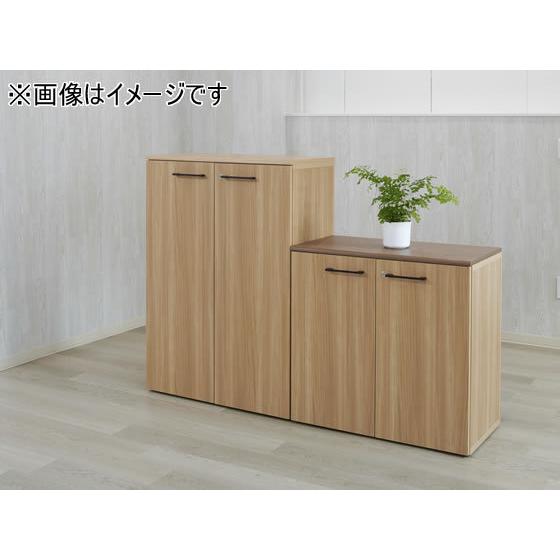 【メーカー直送】Garage ストレージKK2 本体 下置き オープン5段 H1800 白【代引不可】【お客様組立】オープン書庫 木製キャビネット ロッカー オフィス家具の画像