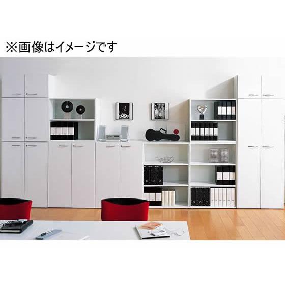 【メーカー直送】Garage ストレージKK2 本体 下置き オープン5段 H1800 濃木目【代引不可】【お客様組立】オープン書庫 木製キャビネット ロッカー オフィス家具の画像