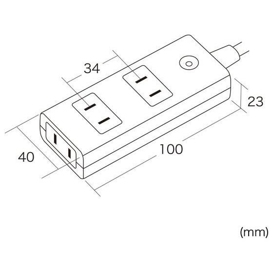 【お取り寄せ】サンワサプライ 雷ガードタップ 2P 3個口 1m TAP-SP2113MG-1WN ＯＡタップ 延長コード 配線｜cocodecow｜02