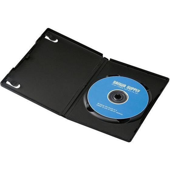 【お取り寄せ】サンワサプライ DVDトールケース 1枚収納 ブラック 10枚セット ＤＶＤトールケース メディアケース 記録メディア テープ｜cocodecow