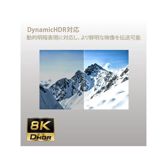 【お取り寄せ】エレコム HDMIケーブル HDMI2.1 2m DH-HD21E20BK ディスプレイケーブル 配線｜cocodecow｜06