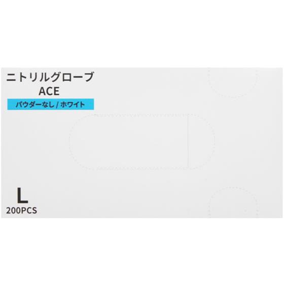 ニトリ（NITORI） ファーストレイト ニトリルグローブACE ホワイト L