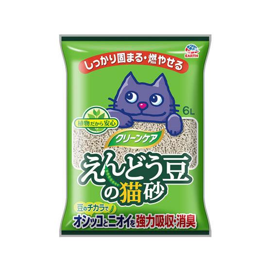 【お取り寄せ】アースペット/クリーンケア えんどう豆の猫砂6L 猫砂 シート 猫用 キャット ペット トイレ｜cocodecow