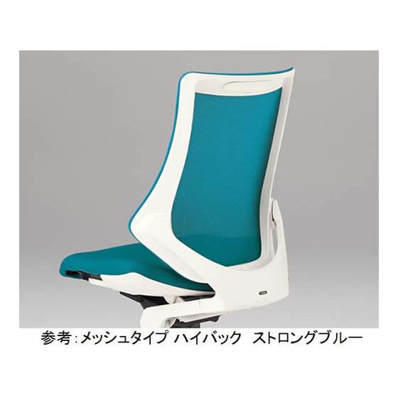 【メーカー直送】イトーキ エフチェア メッシュ ハイバック 可動肘 本体黒 ネイビーブルー【代引不可】【組立・設置・送料無料】肘付き 可動肘タイプ_2