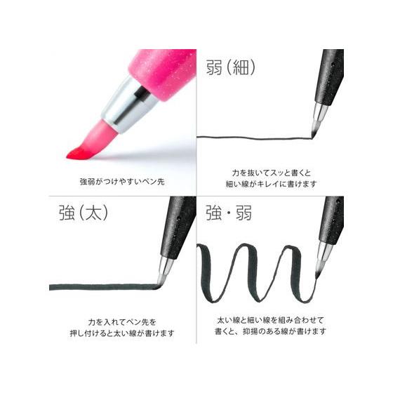 ぺんてる（Pentel） 筆タッチサインペン ブルーブラック SES15C-CA 青