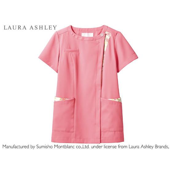 ローラアシュレイ/ナースジャケット 半袖 ローズ/アメリピンク LL/LW601-62