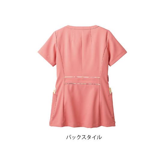 ローラアシュレイ ナースジャケット 半袖ピンク LLサイズ LAURA ASHLEY