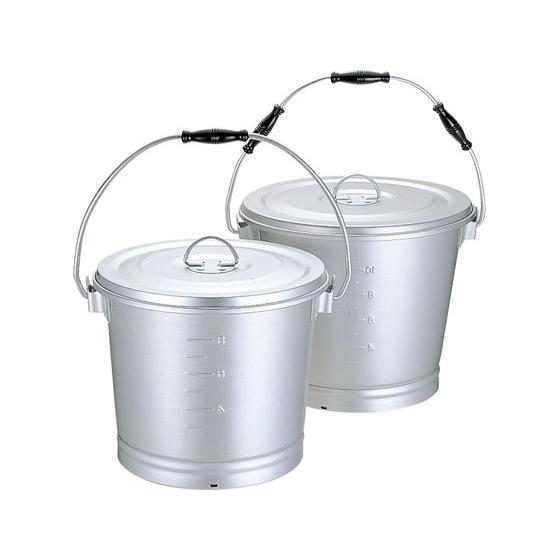 お取り寄せ】アルミ 一重汁食缶 12L (にぎり1ヶ付) 食缶 給食 厨房 