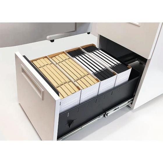 【メーカー直送】イノウエ 両袖机 3段3段 W1400 ホワイト×ホワイト GSD-W147【代引不可】【組立・設置・送料無料】 スチールデスク ワゴン公式通販