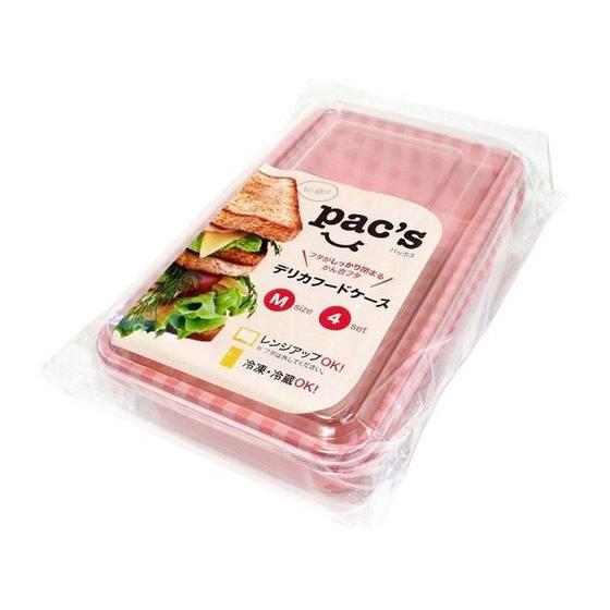 お取り寄せ】江戸川物産 パックスデリカフードケース (M) 4枚入 DF-302 