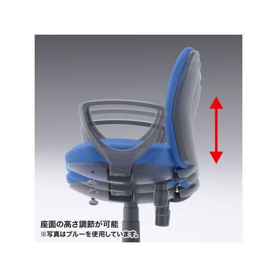 【メーカー直送】サンワサプライ オフィスチェア 肘付き ブラック SNC-022KBK2【代引不可】【お客様組立】肘付き 固定肘タイプ 布張りチェア オフィスチェア_3