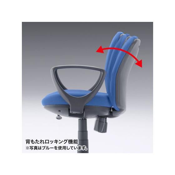 【メーカー直送】サンワサプライ オフィスチェア 肘付き ブラック SNC-022KBK2【代引不可】【お客様組立】肘付き 固定肘タイプ 布張りチェア オフィスチェア_4