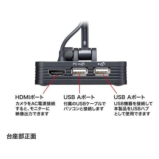 【お取り寄せ】サンワサプライ USB書画カメラ(HDMI出力機能付き) CMS-V58BK ＷＥＢカメラ ＰＣ周辺機器 パソコン 家電_7